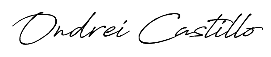 A sleek calligraphic signature for name Ondrei Castillo utilizing Antro_Vectra_Bolder styling. Great for adding personal signatures to photos and art. Ondrei Castillo signature style 7 images and pictures png