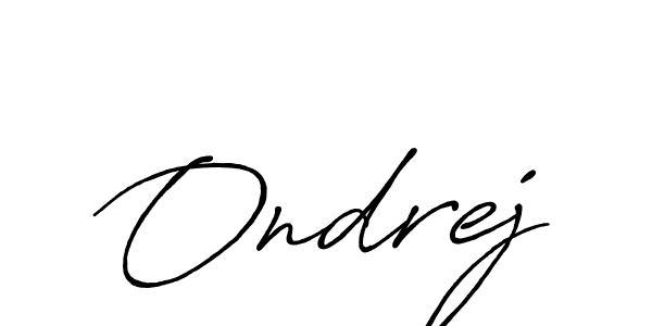 Make a beautiful signature design for name Ondrej. With this signature (Antro_Vectra_Bolder) style, you can create a handwritten signature for free. Ondrej signature style 7 images and pictures png