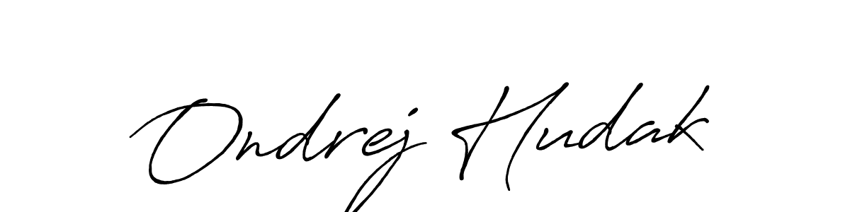 Create a beautiful signature design for name Ondrej Hudak. With this signature (Antro_Vectra_Bolder) fonts, you can make a handwritten signature for free. Ondrej Hudak signature style 7 images and pictures png