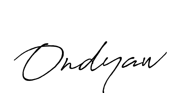 It looks lik you need a new signature style for name Ondyaw. Design unique handwritten (Antro_Vectra_Bolder) signature with our free signature maker in just a few clicks. Ondyaw signature style 7 images and pictures png