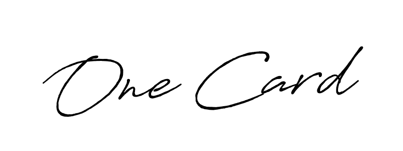 Use a signature maker to create a handwritten signature online. With this signature software, you can design (Antro_Vectra_Bolder) your own signature for name One Card. One Card signature style 7 images and pictures png