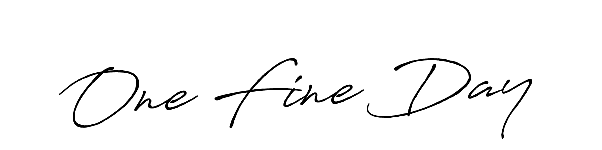 One Fine Day stylish signature style. Best Handwritten Sign (Antro_Vectra_Bolder) for my name. Handwritten Signature Collection Ideas for my name One Fine Day. One Fine Day signature style 7 images and pictures png