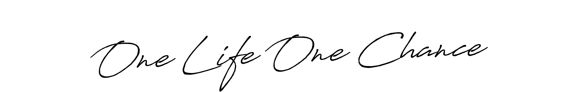 How to make One Life One Chance name signature. Use Antro_Vectra_Bolder style for creating short signs online. This is the latest handwritten sign. One Life One Chance signature style 7 images and pictures png