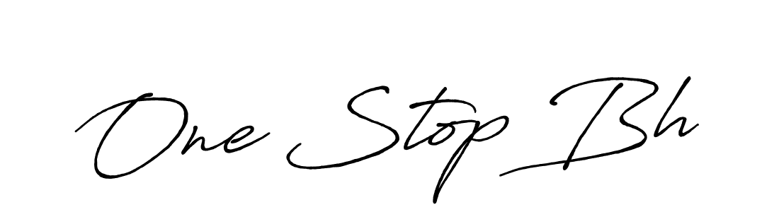 It looks lik you need a new signature style for name One Stop Bh. Design unique handwritten (Antro_Vectra_Bolder) signature with our free signature maker in just a few clicks. One Stop Bh signature style 7 images and pictures png
