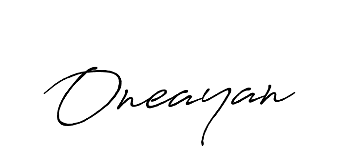 Oneayan stylish signature style. Best Handwritten Sign (Antro_Vectra_Bolder) for my name. Handwritten Signature Collection Ideas for my name Oneayan. Oneayan signature style 7 images and pictures png