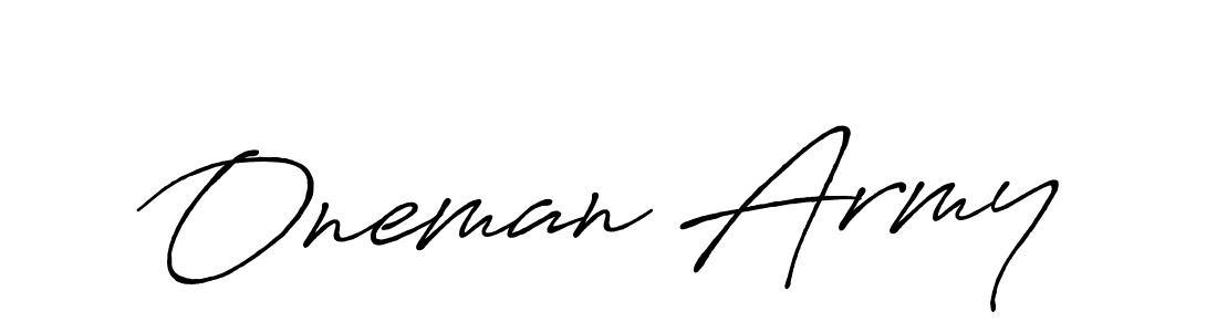 Create a beautiful signature design for name Oneman Army. With this signature (Antro_Vectra_Bolder) fonts, you can make a handwritten signature for free. Oneman Army signature style 7 images and pictures png