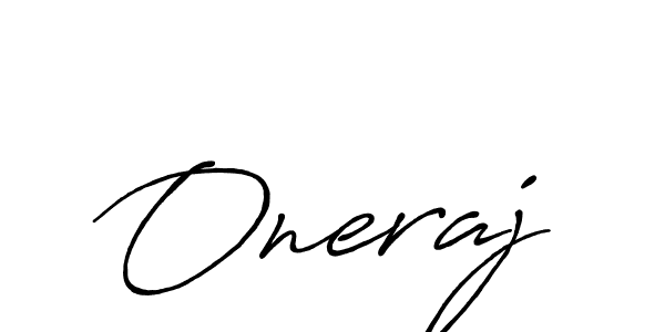 Create a beautiful signature design for name Oneraj. With this signature (Antro_Vectra_Bolder) fonts, you can make a handwritten signature for free. Oneraj signature style 7 images and pictures png