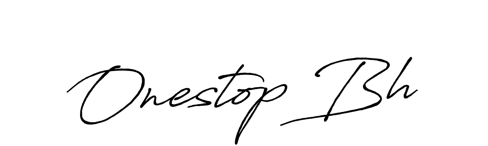 Similarly Antro_Vectra_Bolder is the best handwritten signature design. Signature creator online .You can use it as an online autograph creator for name Onestop Bh. Onestop Bh signature style 7 images and pictures png