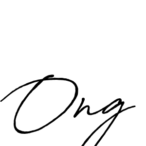 Use a signature maker to create a handwritten signature online. With this signature software, you can design (Antro_Vectra_Bolder) your own signature for name Ong. Ong signature style 7 images and pictures png
