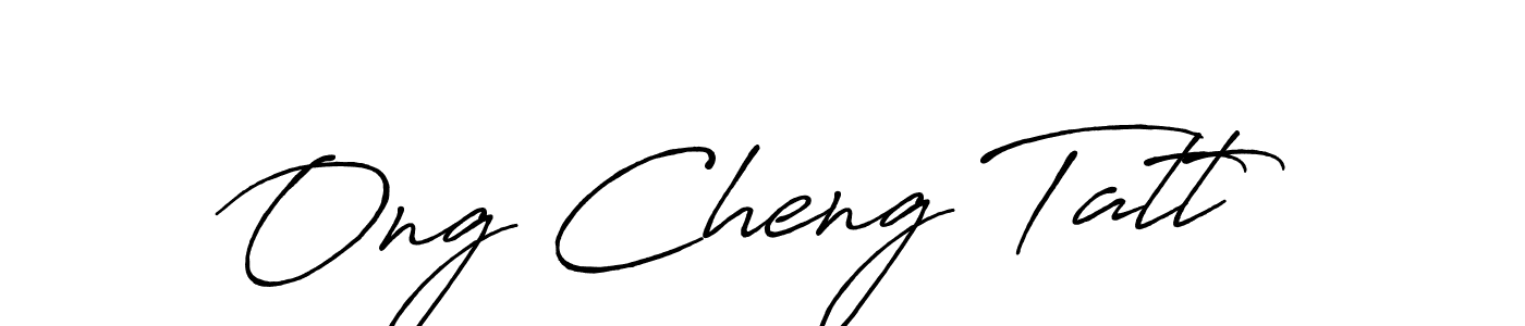 Use a signature maker to create a handwritten signature online. With this signature software, you can design (Antro_Vectra_Bolder) your own signature for name Ong Cheng Tatt. Ong Cheng Tatt signature style 7 images and pictures png