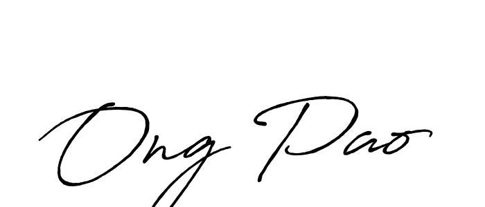 Make a beautiful signature design for name Ong Pao. With this signature (Antro_Vectra_Bolder) style, you can create a handwritten signature for free. Ong Pao signature style 7 images and pictures png