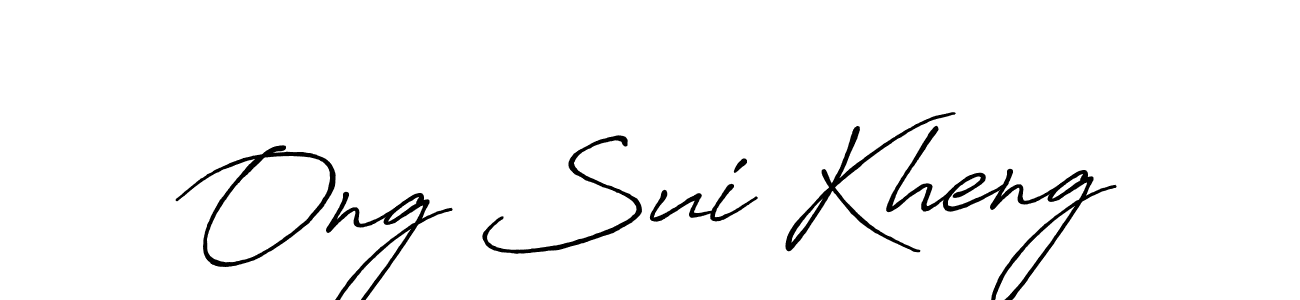 Ong Sui Kheng stylish signature style. Best Handwritten Sign (Antro_Vectra_Bolder) for my name. Handwritten Signature Collection Ideas for my name Ong Sui Kheng. Ong Sui Kheng signature style 7 images and pictures png