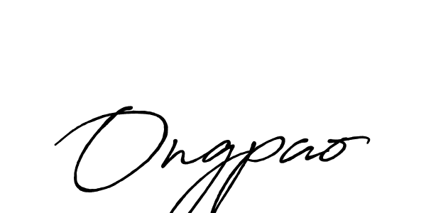 Make a beautiful signature design for name Ongpao. With this signature (Antro_Vectra_Bolder) style, you can create a handwritten signature for free. Ongpao signature style 7 images and pictures png