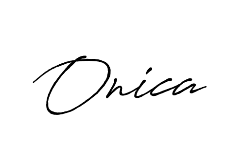 You should practise on your own different ways (Antro_Vectra_Bolder) to write your name (Onica) in signature. don't let someone else do it for you. Onica signature style 7 images and pictures png