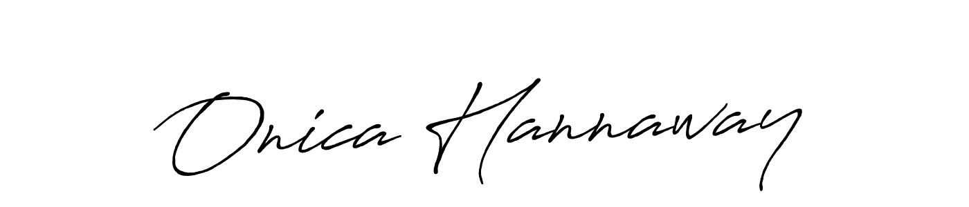 You can use this online signature creator to create a handwritten signature for the name Onica Hannaway. This is the best online autograph maker. Onica Hannaway signature style 7 images and pictures png