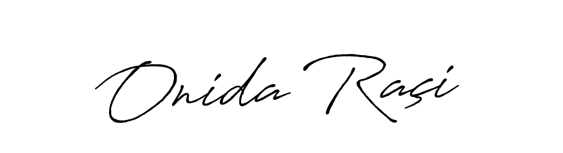 Design your own signature with our free online signature maker. With this signature software, you can create a handwritten (Antro_Vectra_Bolder) signature for name Onida Raçi. Onida Raçi signature style 7 images and pictures png