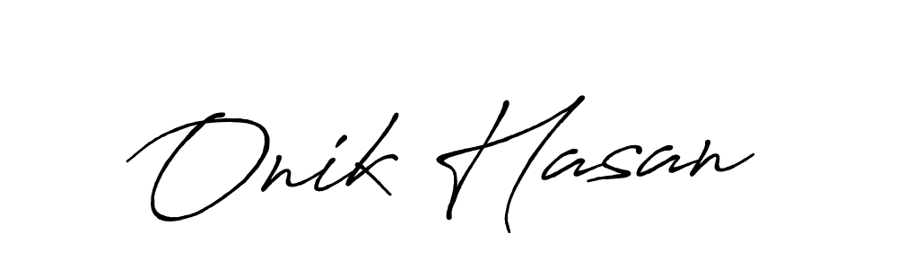 How to make Onik Hasan signature? Antro_Vectra_Bolder is a professional autograph style. Create handwritten signature for Onik Hasan name. Onik Hasan signature style 7 images and pictures png