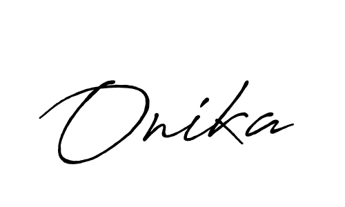 Onika stylish signature style. Best Handwritten Sign (Antro_Vectra_Bolder) for my name. Handwritten Signature Collection Ideas for my name Onika. Onika signature style 7 images and pictures png