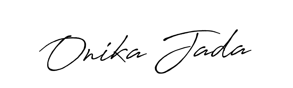 Also You can easily find your signature by using the search form. We will create Onika Jada name handwritten signature images for you free of cost using Antro_Vectra_Bolder sign style. Onika Jada signature style 7 images and pictures png
