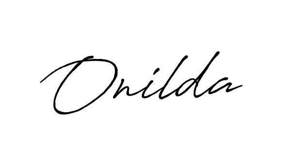 Use a signature maker to create a handwritten signature online. With this signature software, you can design (Antro_Vectra_Bolder) your own signature for name Onilda. Onilda signature style 7 images and pictures png