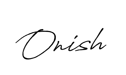 You should practise on your own different ways (Antro_Vectra_Bolder) to write your name (Onish) in signature. don't let someone else do it for you. Onish signature style 7 images and pictures png