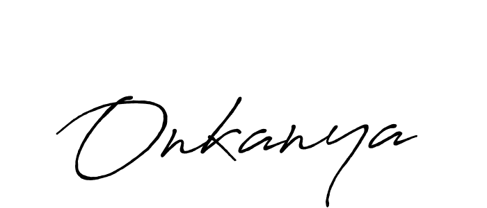How to make Onkanya signature? Antro_Vectra_Bolder is a professional autograph style. Create handwritten signature for Onkanya name. Onkanya signature style 7 images and pictures png
