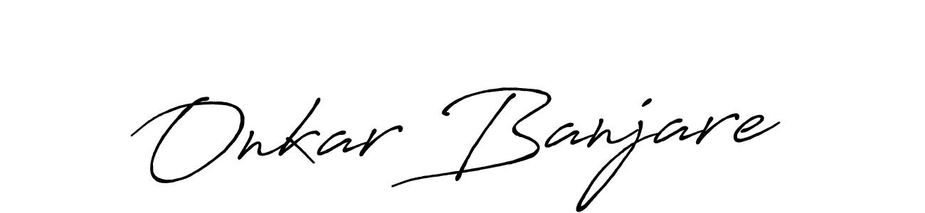 How to make Onkar Banjare signature? Antro_Vectra_Bolder is a professional autograph style. Create handwritten signature for Onkar Banjare name. Onkar Banjare signature style 7 images and pictures png