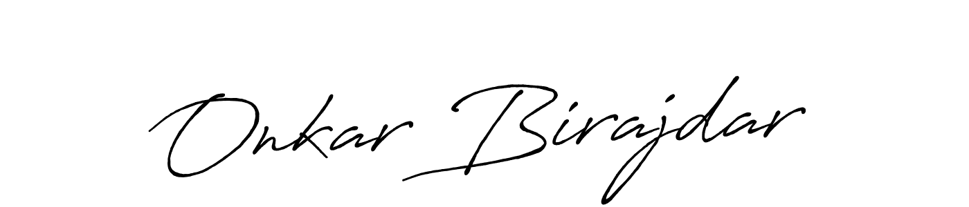 How to make Onkar Birajdar name signature. Use Antro_Vectra_Bolder style for creating short signs online. This is the latest handwritten sign. Onkar Birajdar signature style 7 images and pictures png