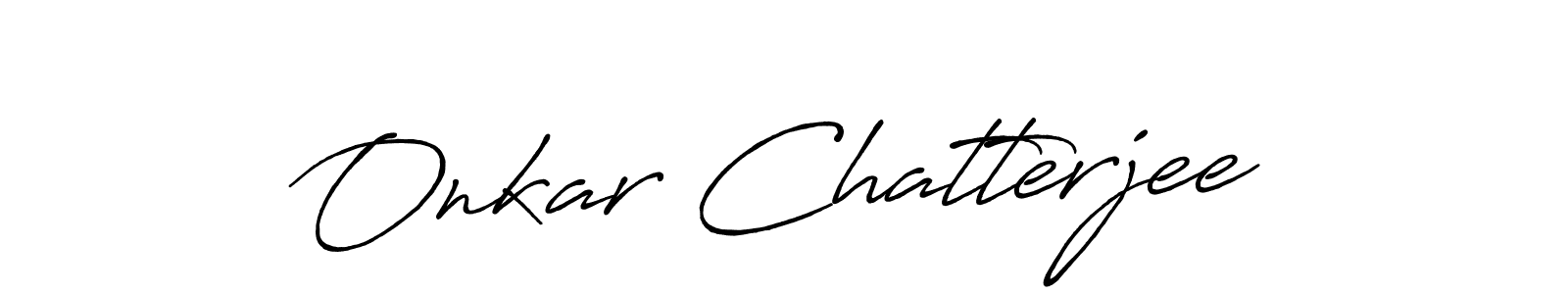 Make a beautiful signature design for name Onkar Chatterjee. With this signature (Antro_Vectra_Bolder) style, you can create a handwritten signature for free. Onkar Chatterjee signature style 7 images and pictures png