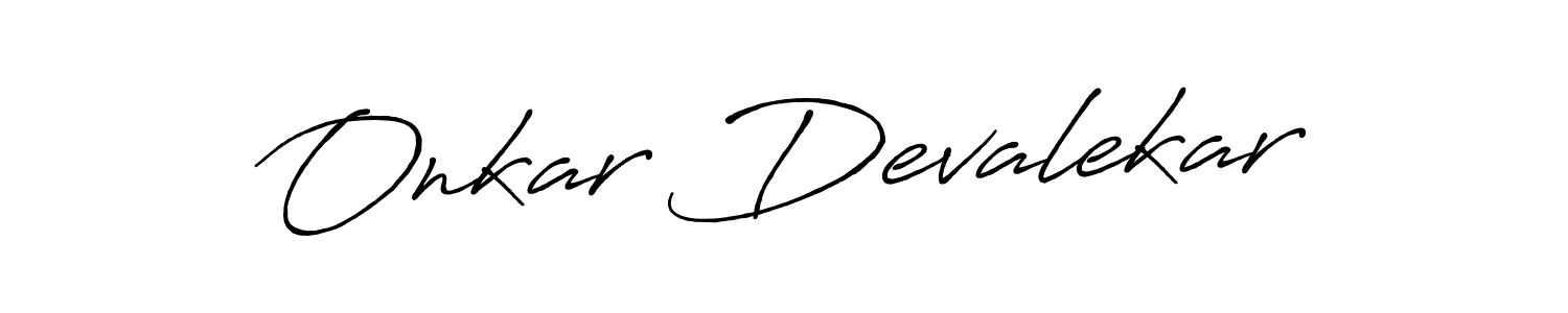 Antro_Vectra_Bolder is a professional signature style that is perfect for those who want to add a touch of class to their signature. It is also a great choice for those who want to make their signature more unique. Get Onkar Devalekar name to fancy signature for free. Onkar Devalekar signature style 7 images and pictures png