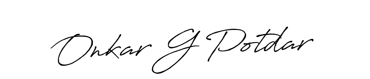 Also we have Onkar G Potdar name is the best signature style. Create professional handwritten signature collection using Antro_Vectra_Bolder autograph style. Onkar G Potdar signature style 7 images and pictures png