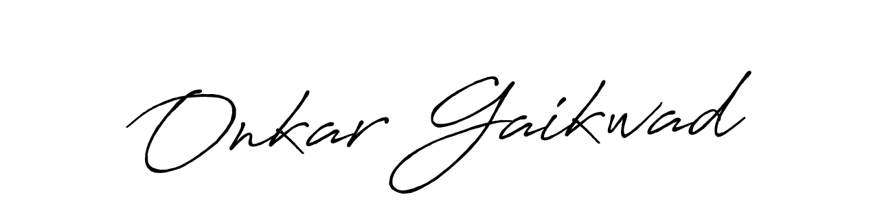 Also we have Onkar Gaikwad name is the best signature style. Create professional handwritten signature collection using Antro_Vectra_Bolder autograph style. Onkar Gaikwad signature style 7 images and pictures png