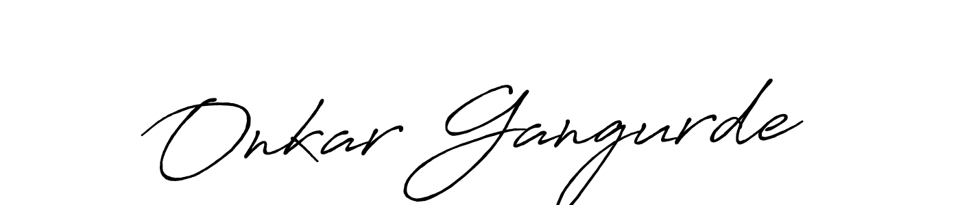 How to make Onkar Gangurde signature? Antro_Vectra_Bolder is a professional autograph style. Create handwritten signature for Onkar Gangurde name. Onkar Gangurde signature style 7 images and pictures png