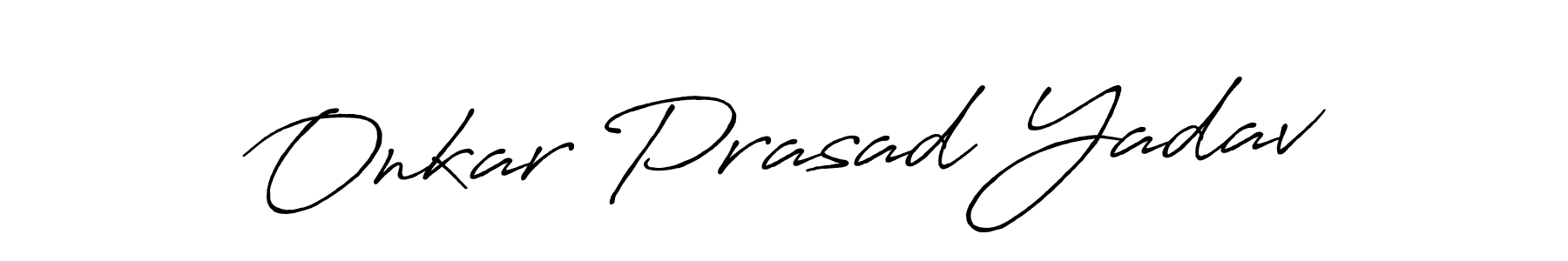 Onkar Prasad Yadav stylish signature style. Best Handwritten Sign (Antro_Vectra_Bolder) for my name. Handwritten Signature Collection Ideas for my name Onkar Prasad Yadav. Onkar Prasad Yadav signature style 7 images and pictures png