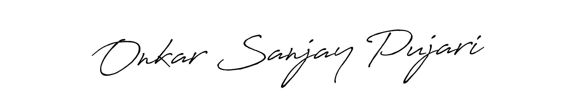 Onkar Sanjay Pujari stylish signature style. Best Handwritten Sign (Antro_Vectra_Bolder) for my name. Handwritten Signature Collection Ideas for my name Onkar Sanjay Pujari. Onkar Sanjay Pujari signature style 7 images and pictures png