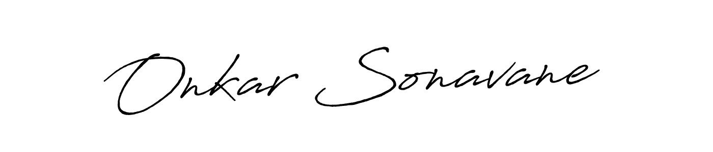 Make a beautiful signature design for name Onkar Sonavane. With this signature (Antro_Vectra_Bolder) style, you can create a handwritten signature for free. Onkar Sonavane signature style 7 images and pictures png