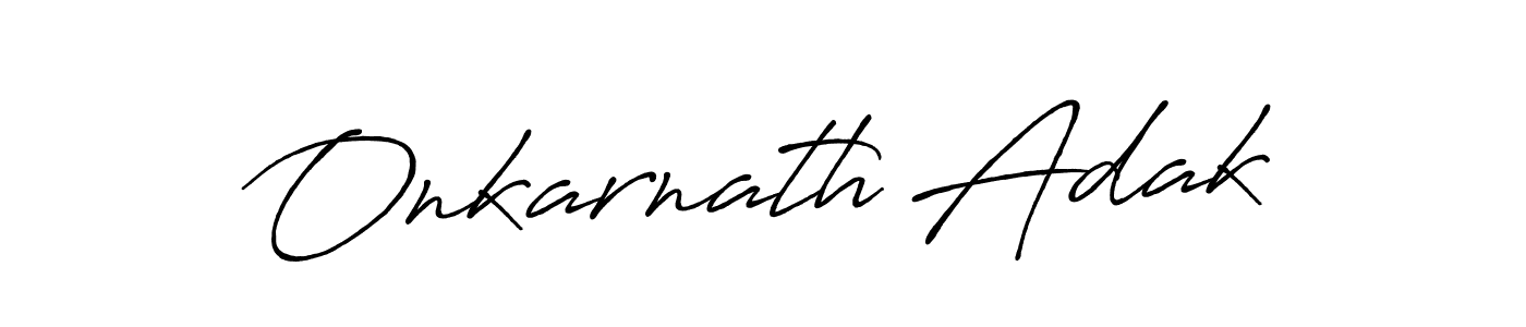 Onkarnath Adak stylish signature style. Best Handwritten Sign (Antro_Vectra_Bolder) for my name. Handwritten Signature Collection Ideas for my name Onkarnath Adak. Onkarnath Adak signature style 7 images and pictures png
