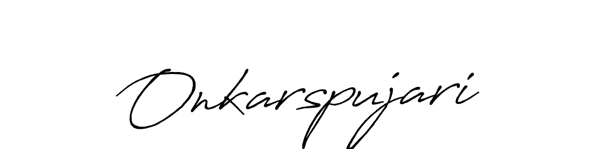 Make a beautiful signature design for name Onkarspujari. Use this online signature maker to create a handwritten signature for free. Onkarspujari signature style 7 images and pictures png