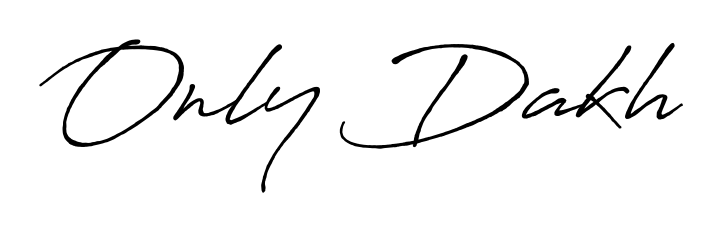Quickly download Only Dakh name signature in high-resolution PNG using Antro_Vectra_Bolder style. Ready to insert into PDFs and online applications. Only Dakh signature style 7 images and pictures png