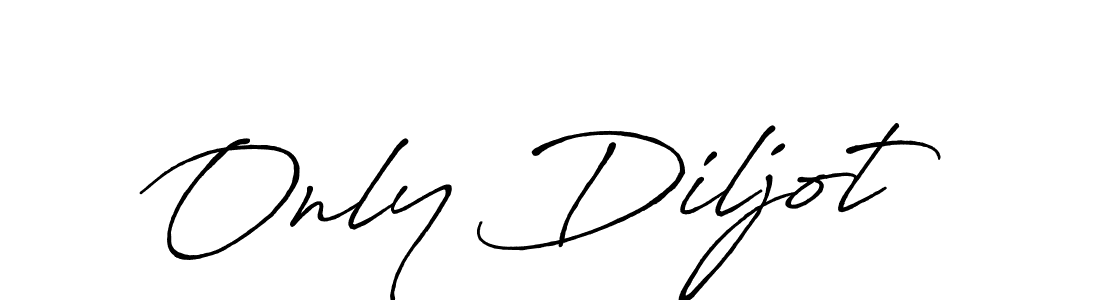 Create a beautiful signature design for name Only Diljot. With this signature (Antro_Vectra_Bolder) fonts, you can make a handwritten signature for free. Only Diljot signature style 7 images and pictures png