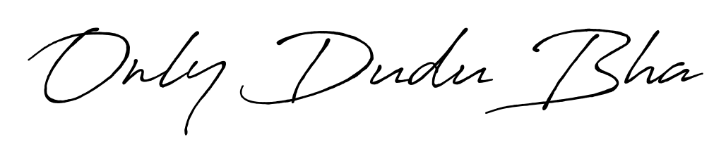 Enhance your business communications with Only Dudu Bha signature in Antro_Vectra_Bolder lettering. Clean, modern, and universally compatible. Only Dudu Bha signature style 7 images and pictures png