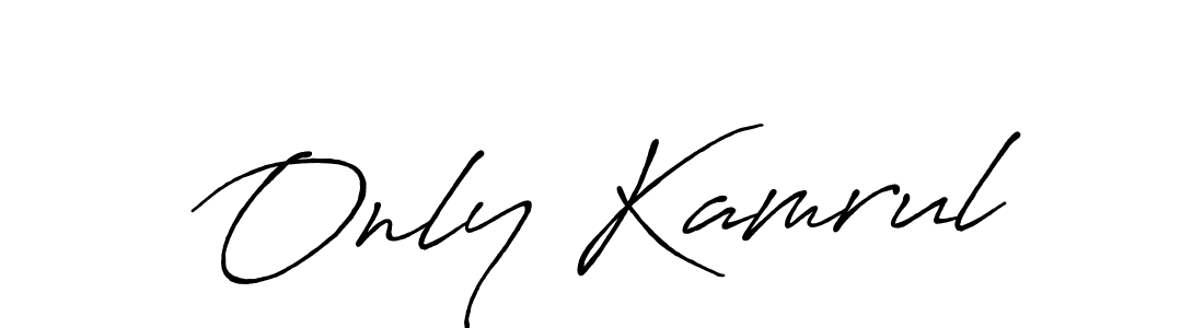 Make a beautiful signature design for name Only Kamrul. With this signature (Antro_Vectra_Bolder) style, you can create a handwritten signature for free. Only Kamrul signature style 7 images and pictures png