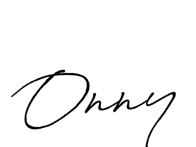 Create a beautiful signature design for name Onny. With this signature (Antro_Vectra_Bolder) fonts, you can make a handwritten signature for free. Onny signature style 7 images and pictures png