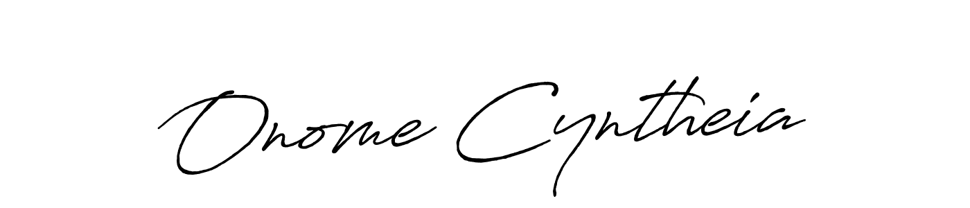 Also we have Onome Cyntheia name is the best signature style. Create professional handwritten signature collection using Antro_Vectra_Bolder autograph style. Onome Cyntheia signature style 7 images and pictures png