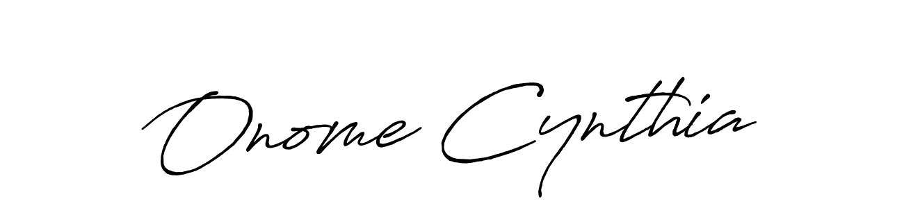 Create a beautiful signature design for name Onome Cynthia. With this signature (Antro_Vectra_Bolder) fonts, you can make a handwritten signature for free. Onome Cynthia signature style 7 images and pictures png