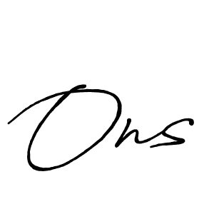 Also You can easily find your signature by using the search form. We will create Ons name handwritten signature images for you free of cost using Antro_Vectra_Bolder sign style. Ons signature style 7 images and pictures png