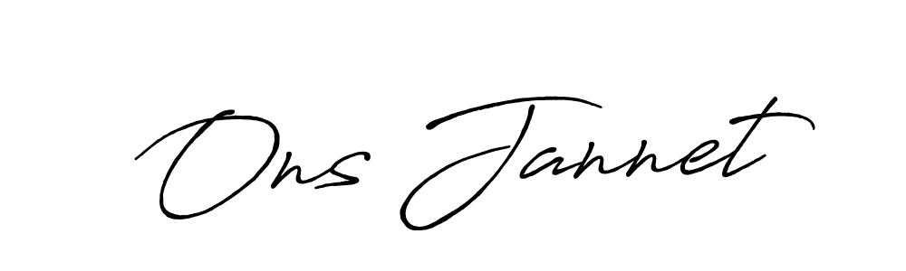 Design your own signature with our free online signature maker. With this signature software, you can create a handwritten (Antro_Vectra_Bolder) signature for name Ons Jannet. Ons Jannet signature style 7 images and pictures png