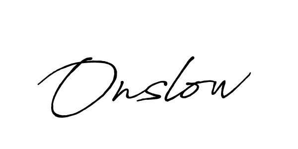 if you are searching for the best signature style for your name Onslow. so please give up your signature search. here we have designed multiple signature styles  using Antro_Vectra_Bolder. Onslow signature style 7 images and pictures png