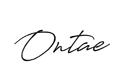 Design your own signature with our free online signature maker. With this signature software, you can create a handwritten (Antro_Vectra_Bolder) signature for name Ontae. Ontae signature style 7 images and pictures png