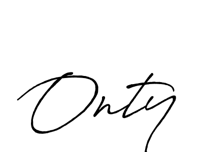 Also You can easily find your signature by using the search form. We will create Onty name handwritten signature images for you free of cost using Antro_Vectra_Bolder sign style. Onty signature style 7 images and pictures png